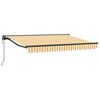 vidaXL Cort electric retractabil Galben și alb 3,5 x 2 m