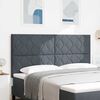 vidaXL Tăblie cap cu headboard Gri &icirc;nchis 180 cm Catifea