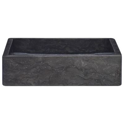 vidaXL Chiuvetă, negru, 40x40x10 cm, marmură