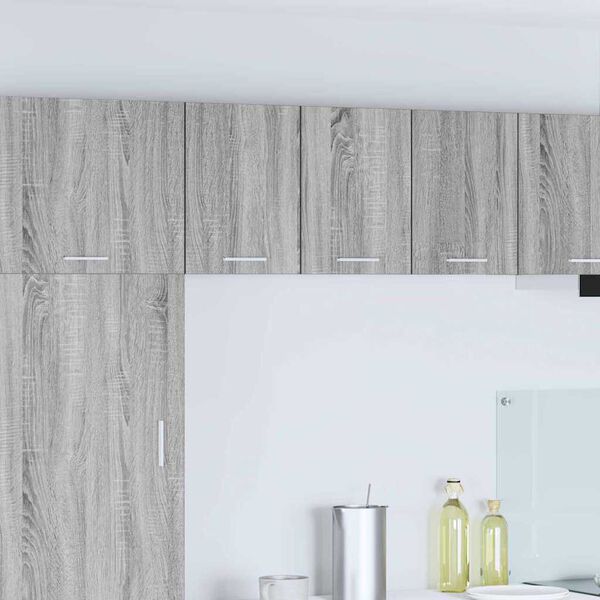 vidaXL Dulap suspendat cu ușă 2 pcs Gri Sonoma și Alb 30 x 31 x 40 cm