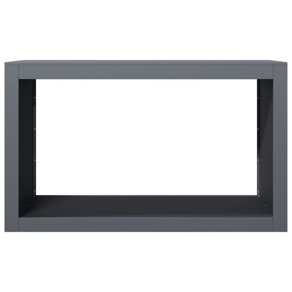 vidaXL Rastel pentru lemne de foc, antracit, 100x40x60 cm, oțel