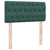 vidaXL Pat box spring cu saltea, verde închis, 90x200 cm, catifea