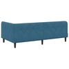 vidaXL Cadru de pat colțar cu headboard albastru 100 x 200 cm Catifea