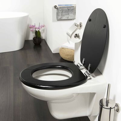 Tiger Capac WC cu închidere silențioasă Blackwash negru MDF 252030746