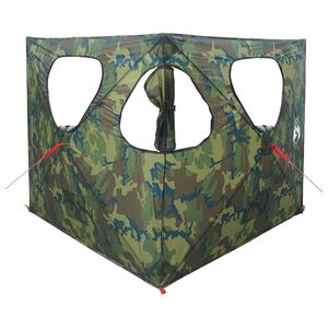 vidaXL Cort de v&acirc;nătoare 145 x 145 x 150 cm Camuflaj Poliester și oțel