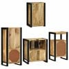 vidaXL Set de mobilier pentru baie 4 pcs Maro Lemn de mango solid