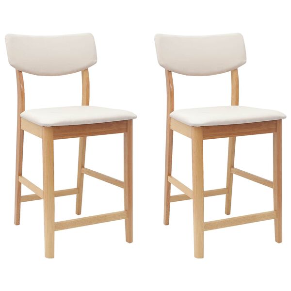 vidaXL Scaune de dining 2 pcs natural 48 x 49 x 95 cm
