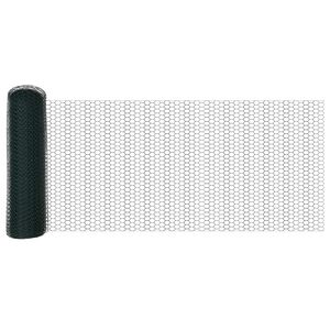 vidaXL Gard hexagonal Verde 0.6 x 10 m Oțel