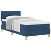 vidaXL Pat cu arcuri cu pernă Manual albastru 100 x 200 cm țesătură