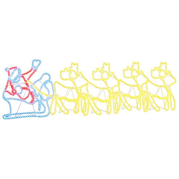 vidaXL Decorațiune de Crăciun cu 1224 LED Multicolour 69 x 79 cm PVC