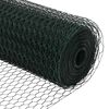 vidaXL &Icirc;ngrădire cu st&acirc;lpi Verde 0.8 x 25 m otel acoperit cu PVC