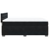 vidaXL Pat box spring cu saltea, negru, 160x200 cm, catifea