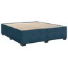 vidaXL Pat box spring cu saltea, albastru, 180x200 cm, catifea