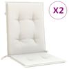 vidaXL Perne scaun cu spătar scund 2buc. melanj crem 100x50x4cm textil