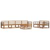 vidaXL Set de canapele de exterior 7 pcs natural Lemn Solid de Acacia