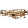 vidaXL Set de canapele de exterior 9 pcs natural Lemn Solid de Acacia