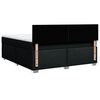 vidaXL Pat box spring cu saltea, negru, 180x200 cm, catifea