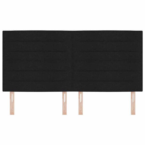 vidaXL Tăblie cap Negru 180 cm țesătură