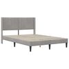 vidaXL Cadru de pat cu headboard Gri deschis 120 x 190 cm Catifea