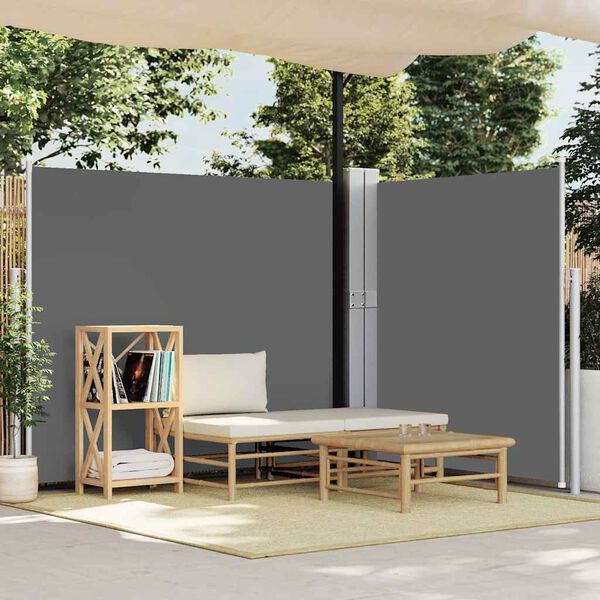 vidaXL Copertină laterală retractabilă de terasă antracit 170x1200 cm