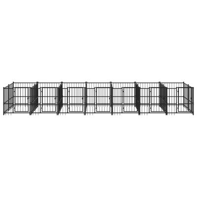 vidaXL Padoc pentru câini de exterior, 13,14 m², oțel