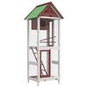 vidaXL Cușcă de păsări cafeniu 60x58,5x160 cm lemn masiv pin