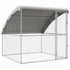 vidaXL Cușcă pentru c&acirc;ini Argintiu 2 x 2 x 2 m Oțel galvanizat