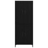 vidaXL Bufet Stejar Negru 69,5 x 34 x 180 cm Lemn compozit