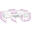 vidaXL Set canapele grădină cu perne 8 locuri, lemn masiv brad douglas