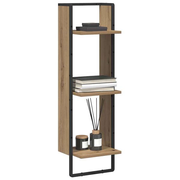 vidaXL Raft de perete Stejar Artizanal 30 x 25 x 100 cm Lemn compozit