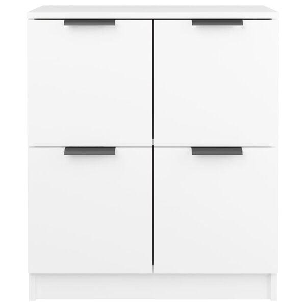 vidaXL Servante, 2 piese, alb, 60x30x70 cm, lemn prelucrat