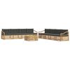 vidaXL Set de canapele de exterior 9 pcs Alb și antracit Poliester