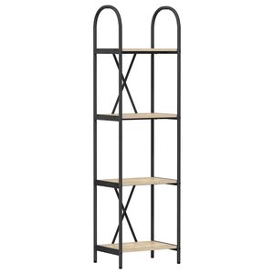 vidaXL Raft pentru cărți 4 niveluri 40 x 30 x 146 cm Lemn prelucrat