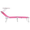 vidaXL Șezlong 2-persoană 2 pcs Roz 58 x 188 x 77cm țesătură