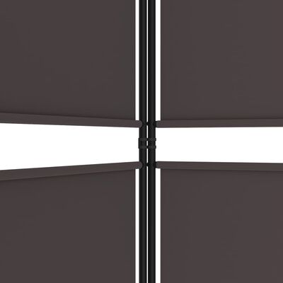 vidaXL Paravan de cameră cu 4 panouri, maro, 200 x 180 cm, textil