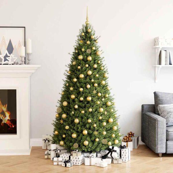 vidaXL Set globuri de Crăciun 111 buc. auriu polistiren