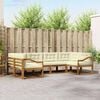 vidaXL Set de canapele de exterior cu pernă 6 pcs Natural și Crem