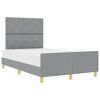 vidaXL Cadru de pat cu headboard Gri deschis 120 x 190 cm țesătură