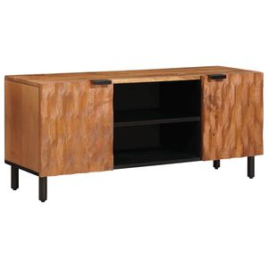 vidaXL Cabinet TV cu raft cu ușă Finisaj Acacia Maro 105 x 33 x 46 cm
