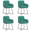 vidaXL Scaune de dining 4 buc. Catifea Turcoaz 59 x 56,5 x 86 cm