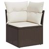 vidaXL Set de canapele pentru grădină cu pernă 6 pcs Maro Poli Rattan