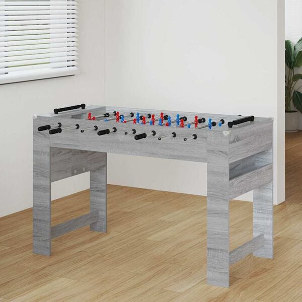 vidaXL Masă de Foosball Sonoma gri 125 x 60,5 x 80 cm Lemn compozit