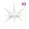 vidaXL Lumini de Crăciun cu LED-uri 3 buc. alb 100 cm pliabil