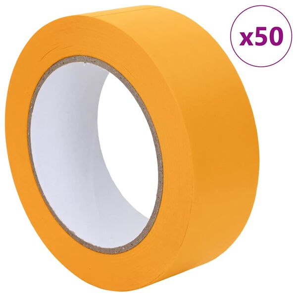 vidaXL Bende de Mascare pentru Pictori 50 pcs Galben 38mm x 50m H&acirc;rtie