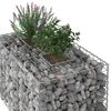 vidaXL Pat ridicat din gabion Argintiu 100 x 60 x 55 cm