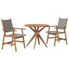 vidaXL Set mobilier de grădină, 3 piese, lemn masiv de acacia