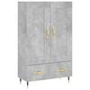 vidaXL Dulap &icirc;nalt, gri beton, 69,5x31x115 cm, lemn compozit