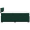 vidaXL Pat box spring cu saltea, verde &icirc;nchis, 140x190 cm, catifea