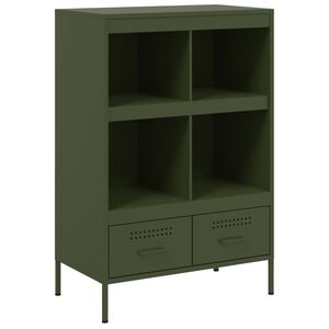 vidaXL Dulap &icirc;nalt, verde măsliniu, 68x39x101,5 cm, oțel