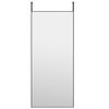 vidaXL Oglindă pentru ușă, negru, 40x100 cm, sticlă și aluminiu